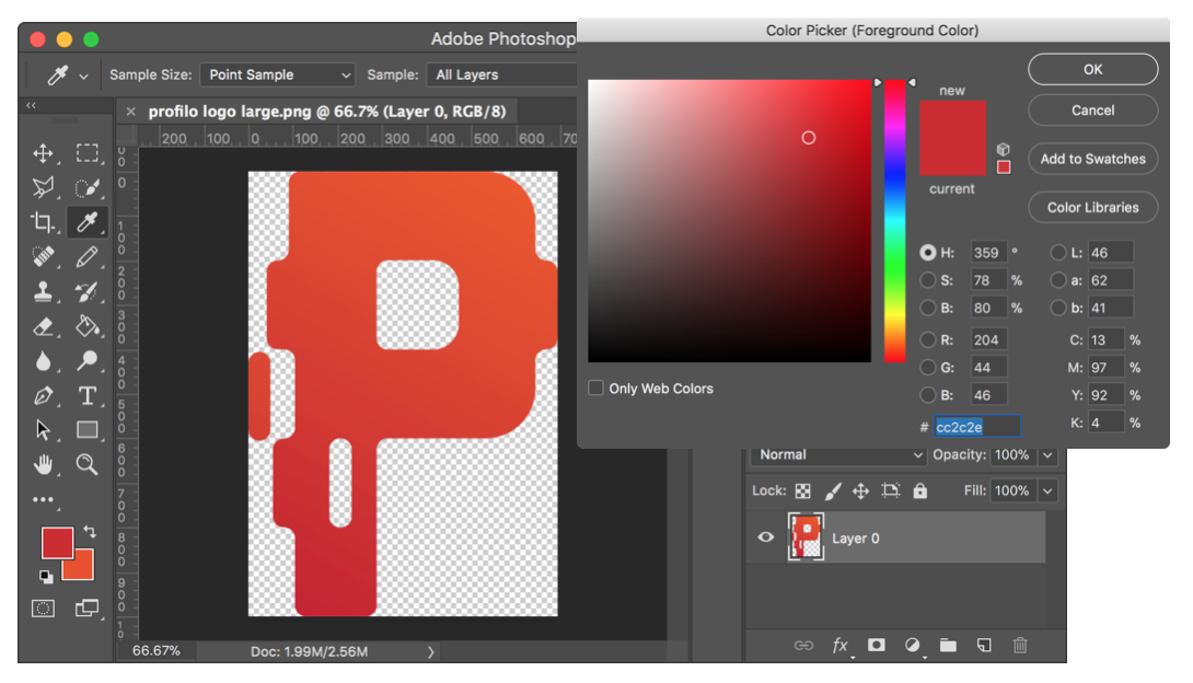 Sélection de la couleur Photoshop